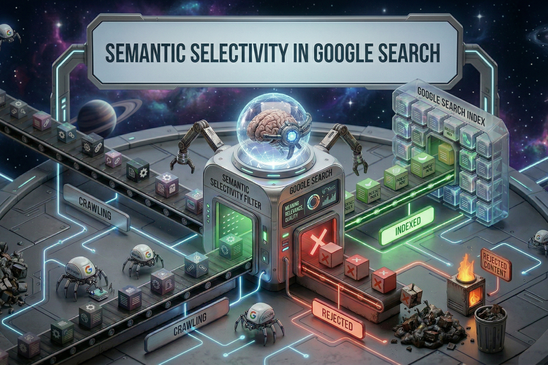 Selektywność semantyczna w Google: dlaczego crawling nie gwarantuje indeksacji